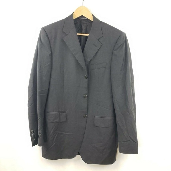 NEW Canali Suit Sports Jacket Pinstripe Three Button 38L US - Picture 1 of 10